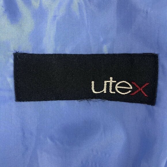 Utex Winter Raincoat Jacket Blue Detachable Hood Windbreaker Full Zip Sz Medium - Picture 11 of 12